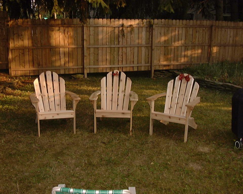 First set of chairs.