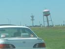 Leaning water tower